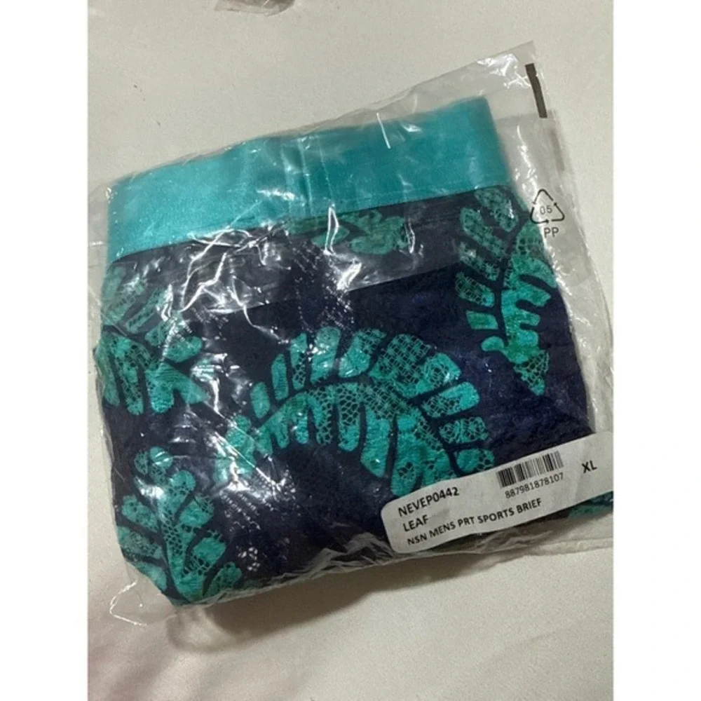 Cosabella Never Say Never Printed Sports Brief LEAF Men's Lace Underwear XL NWT